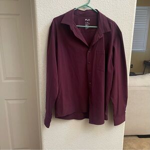 FLX Burgundy Button-Up Shirt